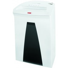 HSM SECURIO B24 - 1/16" x 5/8" Continuous Shredder - Particle Cut - 11 Per Pass - for shredding Paper, Paper Clip, Staples, Credit Card, CD, DVD - 0.063" x 0.625" Shred Size - P-5/T-5/E-4/F-2 - 9.45" Throat - 9.20 gal Wastebin Capacity - White