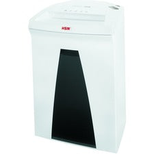 HSM SECURIO B24 - 1/32" x 3/16" + External Autom. Oiler Continuous Shredder - Particle Cut - 4 Per Pass - for shredding Paper - 0.031" x 0.188" Shred Size - P-7/F-3 - 9.45" Throat - 9.20 gal Wastebin Capacity - White