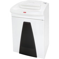 HSM SECURIO B26 - 1/16" x 5/8" Continuous Shredder - Particle Cut - 11 Per Pass - for shredding Paper, Paper Clip, Staples, Credit Card - 0.063" x 0.625" Shred Size - P-5/T-5/E-4/F-2 - 12.20" Throat - 14.50 gal Wastebin Capacity - White