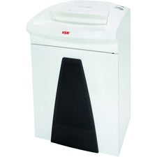 HSM SECURIO B26 - 3/16" x 1 1/8" Continuous Shredder - Particle Cut - 16 Per Pass - for shredding Paper, Paper Clip, Staples, CD, DVD, Credit Card - 0.188" x 1.125" Shred Size - P-4/O-3/T-4/E-3/F-1 - 12.20" Throat - 14.50 gal Wastebin Capacity - White