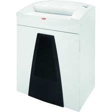 HSM SECURIO B35 - 3/16" x 1 1/8" Continuous Shredder - Particle Cut - 22 Per Pass - for shredding Staples, Paper, Paper Clip, Credit Card, CD, DVD - 0.188" x 1.250" Shred Size - P-4/O-3/T-4/E-3/F-1 - 15.75" Throat - 34.30 gal Wastebin Capacity - White