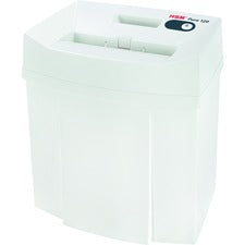 HSM Pure 120 - 5/32" x 1" Particle Cut - 6 Per Pass - for shredding Staples, Paper, Paper Clip, Credit Card - 0.156" x 1" Shred Size - P-4/T-4/E-3/F-1 - 8.86" Throat - 5.30 gal Wastebin Capacity - White