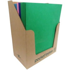 Roaring Spring Letter Pocket Folder 8 1/2" x 11" - 25 Sheets Capacity - 2 Pocket(s) - 11 pt. - Multi-colored - 50 / Carton