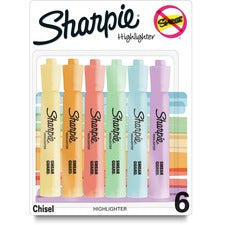 Sharpie SmearGuard Tank Style Highlighters Wide Chisel, Narrow Narrow Marker Point - Assorted Ink - 6 / Pack