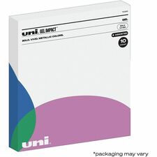 uniball&#8482; Gel Impact Metallic Ink Pen 1 mm Bold Pen Point - Assorted Ink - Gel-based - 10 / Pack