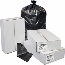 Everyday Genuine Joe High-Density Can Liners 60 gal Capacity - 58" Length x 38" Width x 0.71 mil (18 Micron) Thickness - High Density - Black - Resin - Office Waste, Receptacle - 200 / Carton