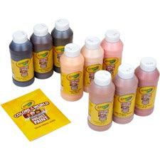 Crayola Colors of the World&trade; Washable Paint Multicolor - 8 fl oz - Washable - 9 / Pack
