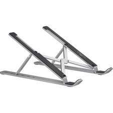 DURABLE Laptop Stand FOLD Upto 15" Screen Size Notebook Support - Aluminum - Silver