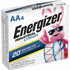 Energizer Industrial AA Lithium Battery 4-Pack For Vending Machine, Electronics, Construction - 4 / Pack