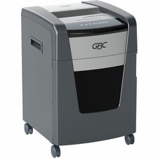 GBC Momentum Paper Shredder, M12-12, Micro-Cut, Anti-Jam, 12 Sheets Continuous Shredder - Micro Cut - 12 Per Pass - for shredding CD, Credit Card, Junk Mail, Staples, Paper Clip, DVD - 0.078" x 0.594" Shred Size - 9" Throat - 12 gal Wastebin Capacity - Bl