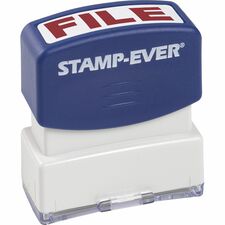 Trodat Pre-inked FILE Message Stamp Message Stamp - FILE - 0.56" Impression Width x 1.69" Impression Length - Red - 1 Each