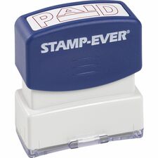 Trodat Pre-inked PAID Message Stamp Message Stamp - PAID - 0.56" Impression Width x 1.69" Impression Length - Red - 1 Each