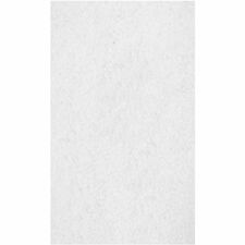 Genuine Joe Polishing Floor Pad 14" Width28" Length - Polishing, Floor - 175 rpm to 350 rpm Speed Supported - Durable, Long Lasting, Non-abrasive - Fiber, Resin - White - 5 / Carton