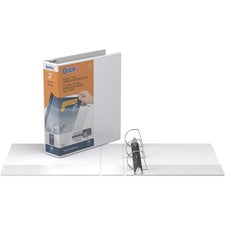 QuickFit D-Ring View Binders 2" Binder Capacity - Letter - 8 1/2" x 11" Sheet Size - 475 Sheet Capacity - Fastener(s): D-Ring - Pocket(s): 2, Internal - Vinyl - White - Recycled - Print-transfer Resistant, PVC-free, Exposed Rivet - 1 Each