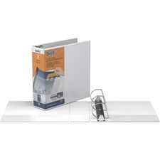 QuickFit D-Ring View Binders 3" Binder Capacity - Letter - 8 1/2" x 11" Sheet Size - 625 Sheet Capacity - Fastener(s): D-Ring - Pocket(s): 2, Internal - Vinyl - White - Recycled - Print-transfer Resistant, PVC-free, Exposed Rivet - 1 Each