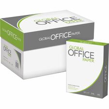 Global Office Premium Multipurpose Paper - White 96 Brightness - Letter - 8 1/2" x 11" - 20 lb Basis Weight - White - 500 Sheets per Ream - 10 / Carton