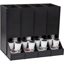 Mind Reader Abundant Compact Coffee Pod Dispenser 4 Compartment(s) - Compact, Heavy Duty, Easy to Clean - Black - Plastic - 1 Each