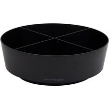 Mind Reader 4-Compartment Snack Carousel Organizer 4 Compartment(s) - Rotate, Lightweight - Black - 1 Each