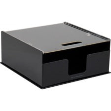 Mind Reader Foundation Covered Plate Dispenser 12.7" Height x 27.9" Width x 27.9" Depth - Black - Plastic - 1 Each