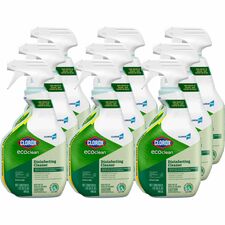 CloroxPro&trade; EcoClean Disinfecting Cleaner Spray Ready-To-Use - 32 fl oz (1 quart) - Fresh Scent - Disinfectant, Bleach-free, Alcohol-free, Phosphate-free, Odor Resistant - Green, White - 9 / Carton
