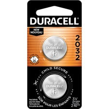 Duracell 2032 Lithium Button Cell Batteries For Medical Equipment, Security Device, Health/Fitness Monitoring Equipment, Calculator, Keyfob Transmitter, Watch - CR2032 - 3 V DC - 2 / Pack