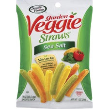 Sensible Portions Sea Salt Garden Veggie Straws Snack Gluten-free, Non-GMO, No Artificial Flavor, Preservative-free - Crunchy, Sea Salt - 1 oz - 24 / Carton