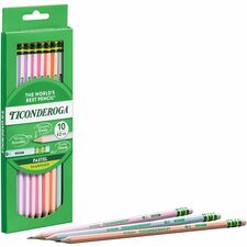 Ticonderoga Wood Pencils Graphite Lead - Assorted Wood Barrel - 10 / Box