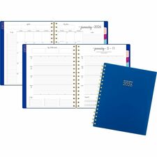 At-A-Glance Harmony Planner Medium - Academic - Weekly, Monthly - 13 Month - January 2026 to January 2027 - 2 Week, 2 Month Double Page Layout - 7" x 8 3/4" Sheet Size - Wire Bound - Blue - Paper - Dated Planning Page, Bleed Resistant, Checklist, Tabbed,