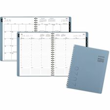 At-A-Glance Contemporary Weekly/Monthly Planner Large - Weekly, Monthly - 12 Month - January 2026 to December 2026 - 8:00 AM to 5:30 PM - Half-hourly - Monday - Friday - 2 Week, 2 Month Double Page Layout - 8 1/4" x 11" Sheet Size - Twin Wire - Slate Blue