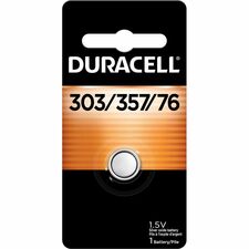 Duracell 303/357 Silver Oxide Battery For Watch, Toy, Calculator, Medical Equipment - 1.5 V - 1 Each