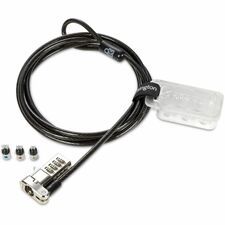 Kensington Universal 3-n-1 Combination Laptop Lock 6 ft Cable - Resettable - 4-digit - Combination Lock - Black - Carbon Steel, Plastic - For Notebook