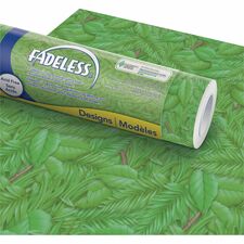 Prang Bulletin Board Paper Rolls Classroom, Door, File Cabinet, School, Home, Office Project, Display, Table Skirting, Party, Decoration - 48" Width x 50 ft Length - Tropical Foliage - Paper - 1 Roll