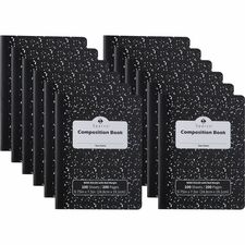 Sparco Composition Notebook 100 Sheets - Letter - Black Cover - 12 / Pack
