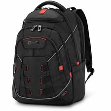 Samsonite Tectonic Nutech Carrying Case Rugged (Backpack) for 11" to 17" Notebook, Tablet, Water Bottle, Umbrella, Card, Accessories - Black Water Resistant, Drop Resistant - 1680D Ballistic Polyester Body - Shoulder Strap - 19.1" Height x 8.7" Width x 13