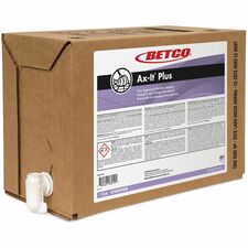 Betco Ax-It Plus No-Rinse Stripper Concentrate - 640 fl oz (20 quart) - 13.5 to 14 pH - Low Foaming, Rinse-free, Fast Acting, Versatile, Pleasant Scent, Residue-free - Clear, Amber - 1 Each