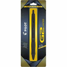 Pilot Ballpoint Pen Fine Pen Point - Refillable - Black Ink - Gel-based - Matte Black Barrel - 1 Each