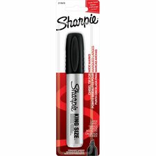 Sharpie Permanent Marker Chisel Marker Point - Black Ink - Aluminum, Plastic Barrel - Felt Tip - 1 Each