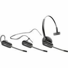 Poly Savi 8240 Office DECT 1920-1930 MHz USB-A Headset TAA Mono - USB Type A, RJ-11 - Wired/Wireless - Bluetooth/DECT - 590 ft - 32 Ohm - 20 Hz to 20 kHz - On-ear, Over-the-head - Monaural - Supra-aural - Noise Cancelling Microphone - Black - TAA Complian