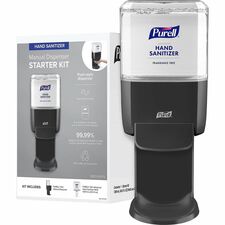 Gojo&reg; ES4 Push Hand Sanitizer Dispenser Starter Kit 1.27 quart Capacity - Hygienic, Durable, Wall Mountable - Graphite - 1 / Carton