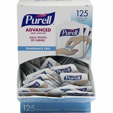 PURELL&reg; Advanced Hand Sanitizer Gel Kill Germs - Hand - Clear - Durable - 1 Each - 125 /Dispenser Box