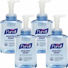 Gojo&reg; CRT HEALTHY SOAP High Performance Foam 17.40 fl oz - Push Pump Dispenser - Bacteria Remover, Soil Remover, Kill Germs - Hand, Skin - Moisturizing - Clear - Refillable, Triclosan-free, Phthalate-free, Paraben-free, Non-irritating, Quick Rinse - 4