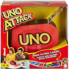 Mattel UNO Attack Card Game , Family Game For Kids And Adults, Card Blaster Fun - Gambling - 2 to 10 Players - 1 Each