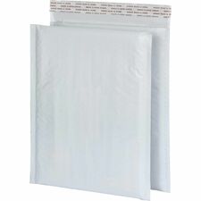 Quality Park Poly Bubble Mailers Bubble - 8 1/2" Width x 11" Length - Strip - White - Poly - 25 / Box