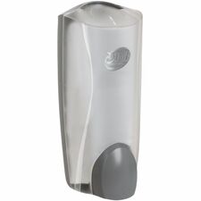 Dial Liter Dispenser Manual - 1.06 quart Capacity - Antimicrobial, Locking Mechanism, Vandal Resistant, Push Button - Ice - 1 Each