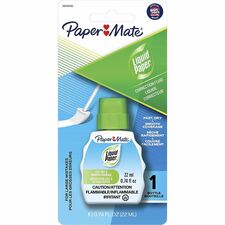 Paper Mate Liquid Paper Fast Dry Correction Fluid 22 mL - Bright White - Fast-drying, Spill Resistant - 1 / Pack