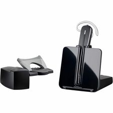 Poly CS540A Headset with Handset Lifter TAA Mono - RJ-11 - Wired/Wireless - DECT - 393.7 ft - 20 Hz to 6.80 kHz - Over-the-ear, Over-the-head, Behind-the-head - Monaural - In-ear - Noise Cancelling Microphone - Noise Canceling - Black - TAA Compliant