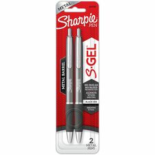Sharpie S-Gel Pens 0.7 mm Pen Point - Black Ink - Gunmetal Barrel - 2 / Pack