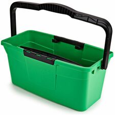 Unger 3 Gallon Pro Bucket 3 gal - Compact, Ergonomic Grip, Handle, Durable, Comfortable Handle, Pour Spout - Green, Black - 1 Each