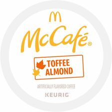McCaf&eacute;&reg; K-Cup Toffee Almond Coffee Compatible with Keurig Brewer - Light - K-Cup - Toffee Almond - Kosher - 24 / Box