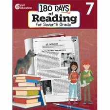 Shell Education 180 Days of Reading for Seventh Grade Printed Book Grade 7 - English